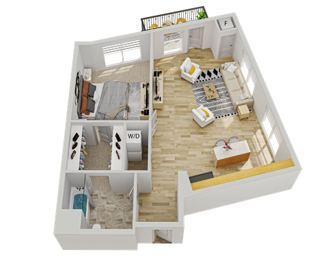 I Floor Plan at Wheaton 121, Wheaton